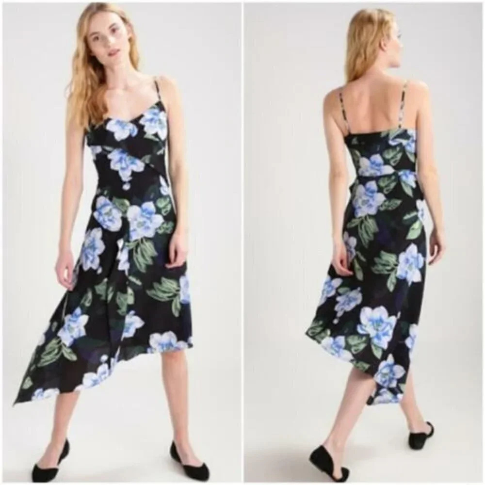 Banana Republic Floral Strappy Asymmetric Dress